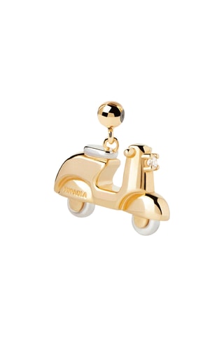 Charm Motorbike - Argent plaqué or jaune 
