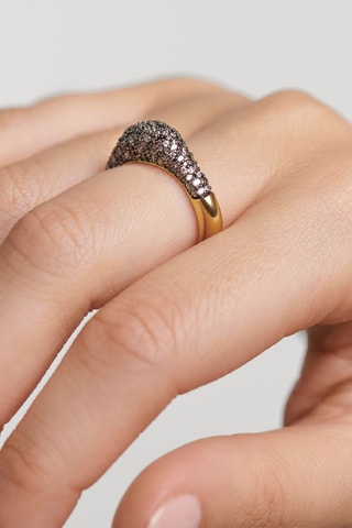 Bague - Argent plaqué or jaune