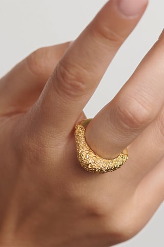 Bague - Argent plaqué or jaune