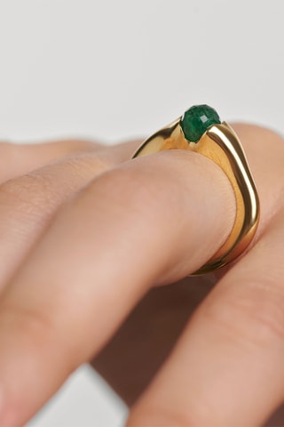 Bague - Argent plaqué or jaune