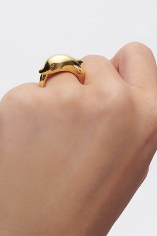 Bague - Argent plaqué or jaune