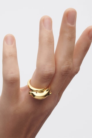 Bague - Argent plaqué or jaune