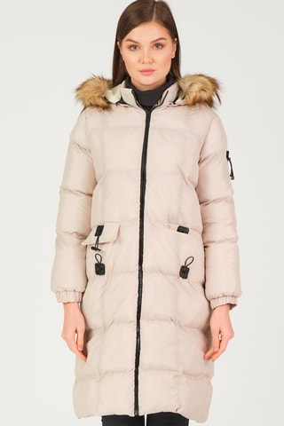 Doudoune longue - Beige