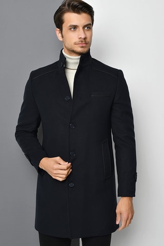 Manteau en laine - Bleu nuit