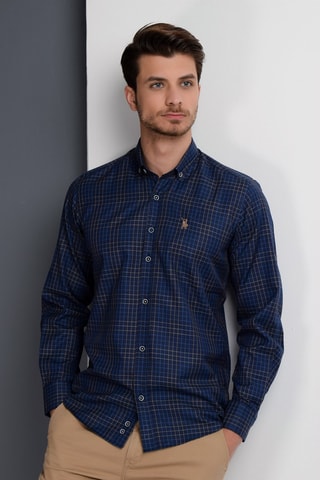 Chemise à carreaux - Bleu