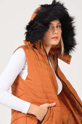 Doudoune sans manches - Marron
