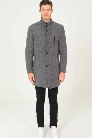 Manteau en laine - Gris chiné
