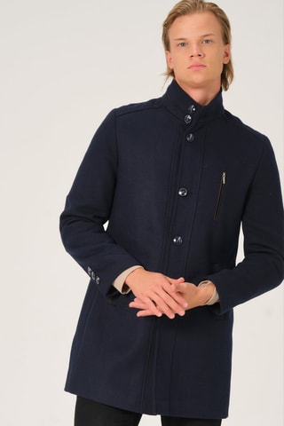 Manteau en laine - Bleu marine