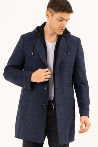 Manteau en laine - Bleu marine