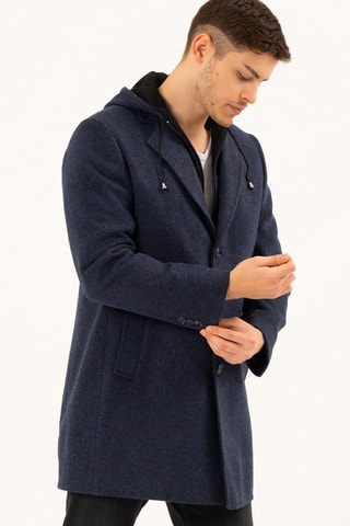 Manteau en laine - Bleu marine