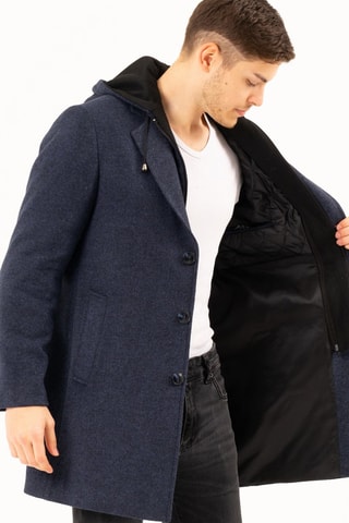 Manteau en laine - Bleu marine