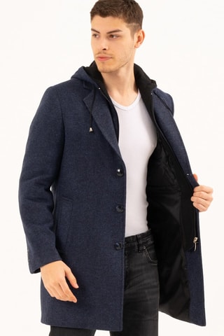 Manteau en laine - Bleu marine
