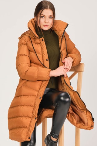 Doudoune longue - Orange