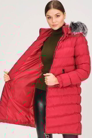 Doudoune longue - Rouge