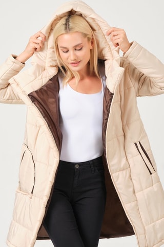Doudoune à capuche - Beige