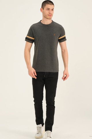 T-shirt - Gris et camel