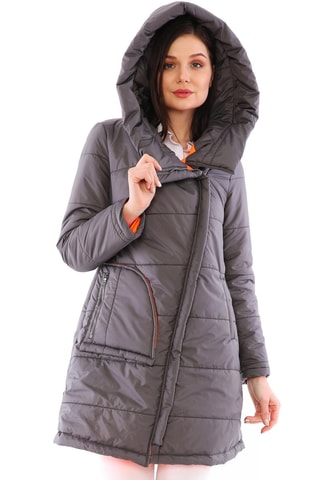 Manteau regular à capuche - Anthracite