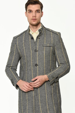 Manteau regular en laine - Gris