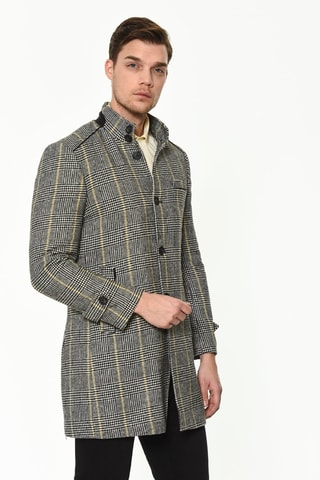 Manteau regular en laine - Gris