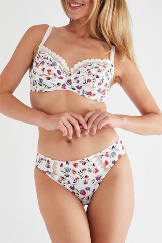 Culotte Palma - Beige et blanc