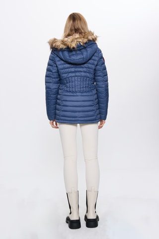 Gewatteerde Jas met Capuchon - Marineblauw