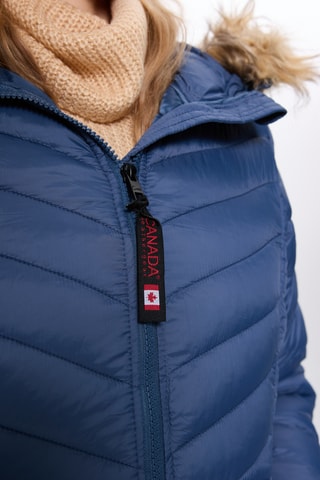 Gewatteerde Jas met Capuchon - Marineblauw