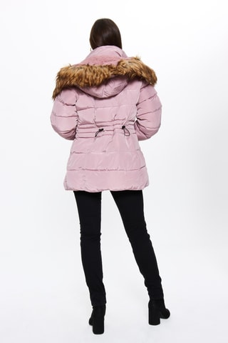 Gewatteerde Jas met Capuchon - Roze