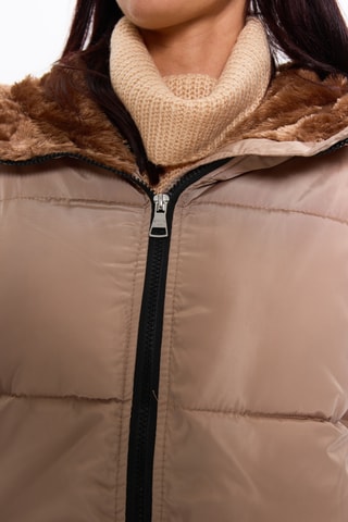 Gewatteerde Jas met Capuchon - Lichtbeige 
