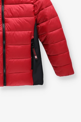 Gewatteerde Jas - Rood en Zwart