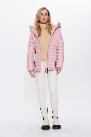 Gewatteerde Jas met Capuchon - Roze