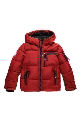 Gewatteerde Jas met Capuchon - Rood