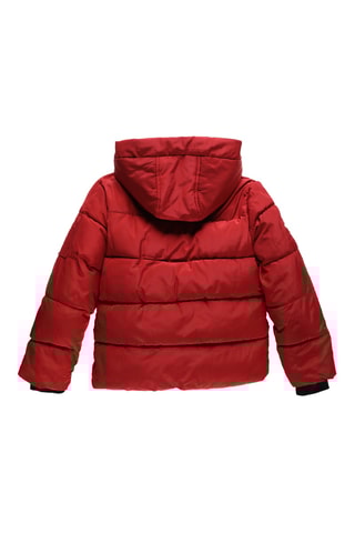 Gewatteerde Jas met Capuchon - Rood