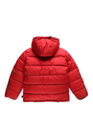 Dubbelzijdige Gewatteerde Jas en Muts - Rood