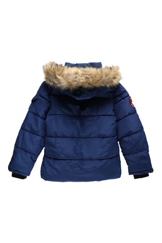 Gewatteerde Jas met Capuchon - Marineblauw