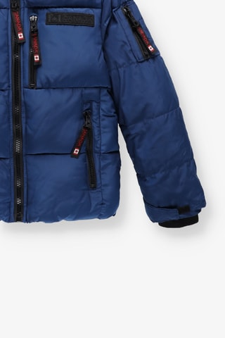 Gewatteerde Jas met Capuchon - Marineblauw