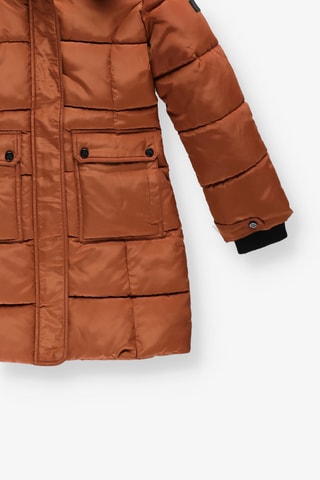 Gewatteerde Jas met Capuchon - Bruin