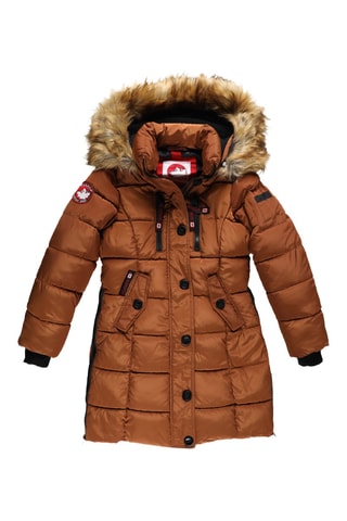 Gewatteerde Jas met Capuchon - Camel