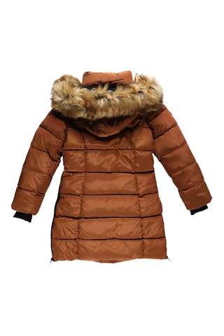 Gewatteerde Jas met Capuchon - Camel