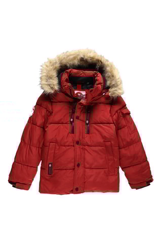 Gewatteerde Jas met Capuchon - Rood