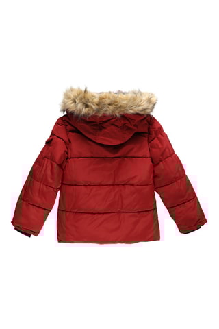 Gewatteerde Jas met Capuchon - Rood