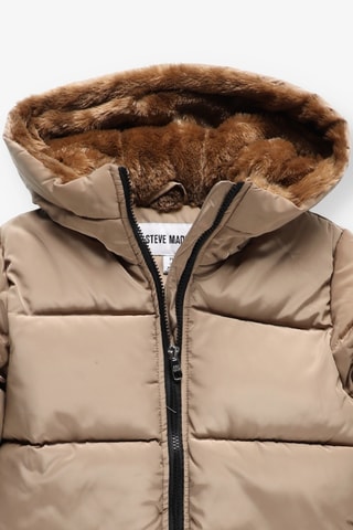 Gewatteerde Jas met Capuchon - Beige