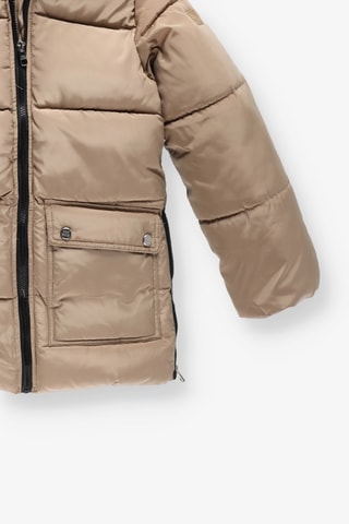 Gewatteerde Jas met Capuchon - Beige