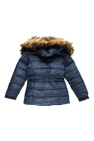 Gewatteerde Jas met Capuchon - Marineblauw