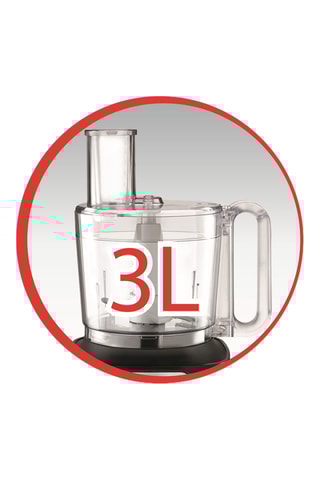 Robot multifonctions et accessoires en acier inoxydable Double Force compact - 3 l - 800 W - Noir