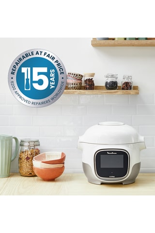Multicuiseur connecté Cookeo Touch Mini + accessoires - 3 l - 900 W - Blanc