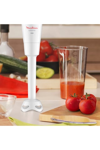 Mixeur plongeant avec lames en acier inoxydable Turbomix - 800 ml - 350 W - Blanc
