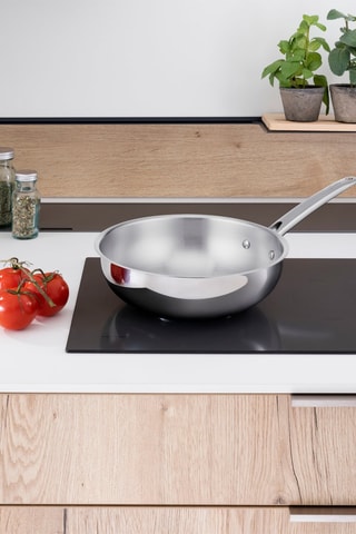 Wok en acier inoxydable 18/10 Icona Green - 26 cm