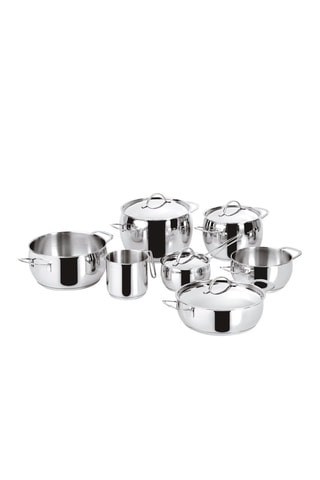 Batterie de cuisine en acier inoxydable 18/10 - Lagostina Euforia - 11 pièces