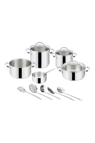 Batterie de cuisine en acier inoxydable Icona Green - 13 pièces