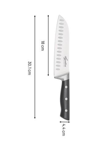  Couteau Santoku en acier inoxydable Virtuoso - 18 cm 